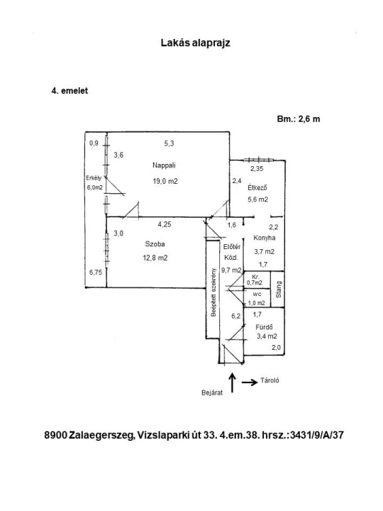 For sale panel flat, Zalaegerszeg, Vizslaparki út