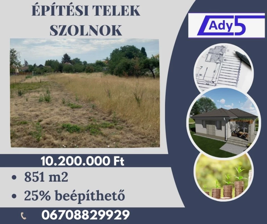 For sale building plot, Szolnok, Szandaszőlős