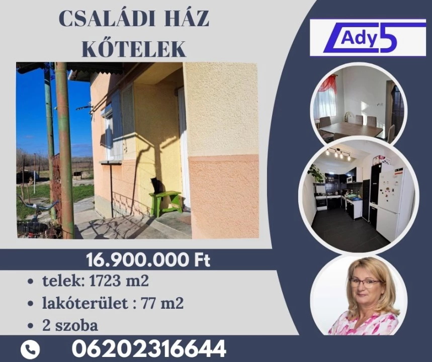 Eladó családi ház, Kőtelek