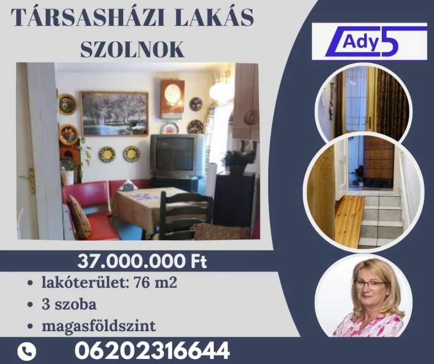 Eladó téglalakás, Szolnok
