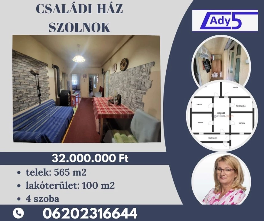 Eladó családi ház, Szolnok