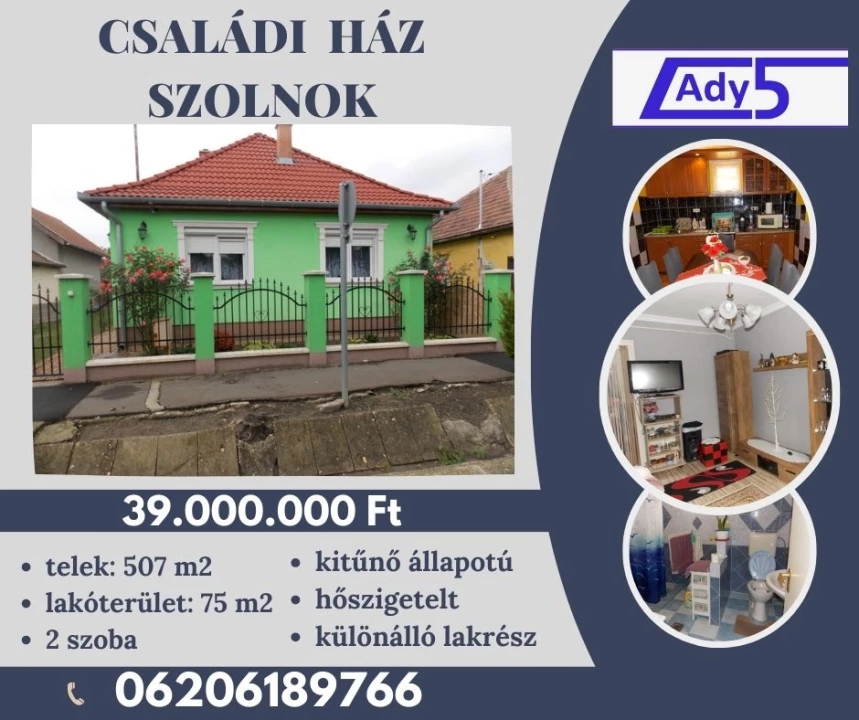 Eladó családi ház, Szolnok