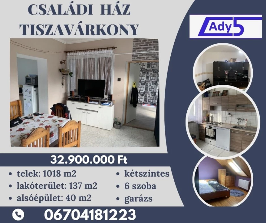 For sale semi-detached house, Tiszavárkony