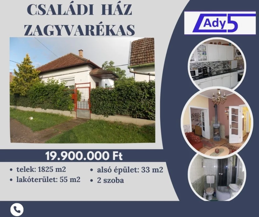 For sale house, Zagyvarékas