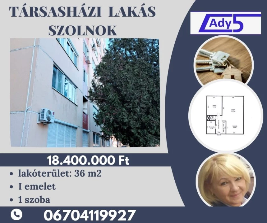 For sale panel flat, Szolnok