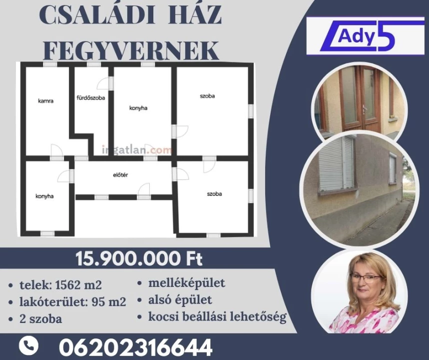 Eladó családi ház, Fegyvernek