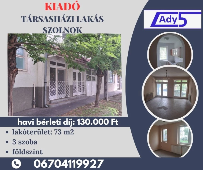 For rent brick flat, Szolnok