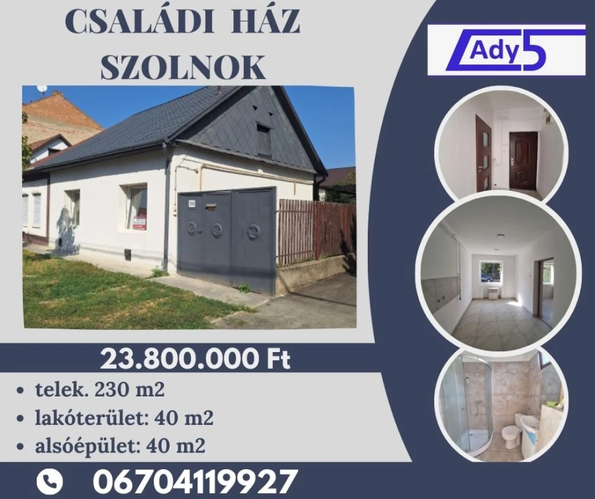 Eladó családi ház, Szolnok