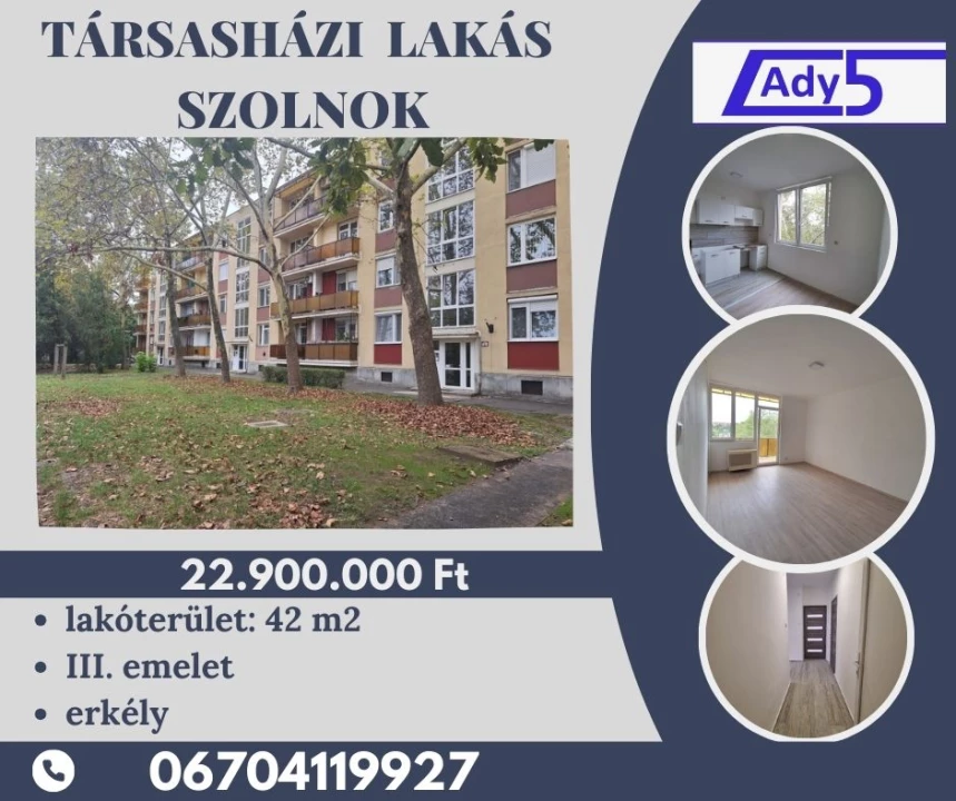 For sale condominium, Szolnok