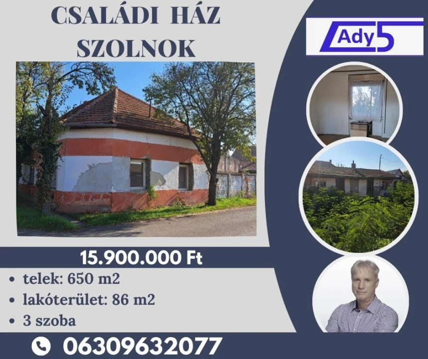 Eladó családi ház, Szolnok