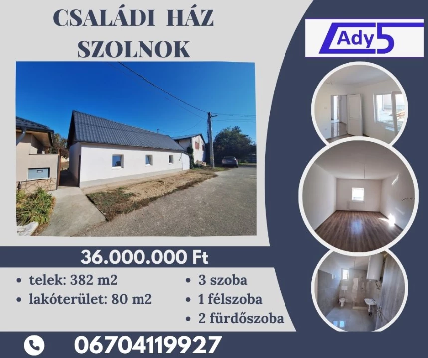 Eladó családi ház, Szolnok