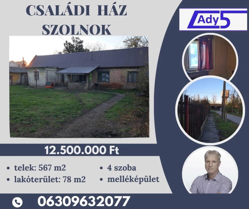 Eladó családi ház, Szolnok