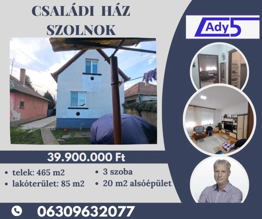 Eladó családi ház, Szolnok