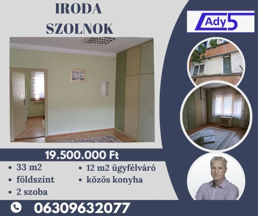 Eladó lakásiroda, Szolnok