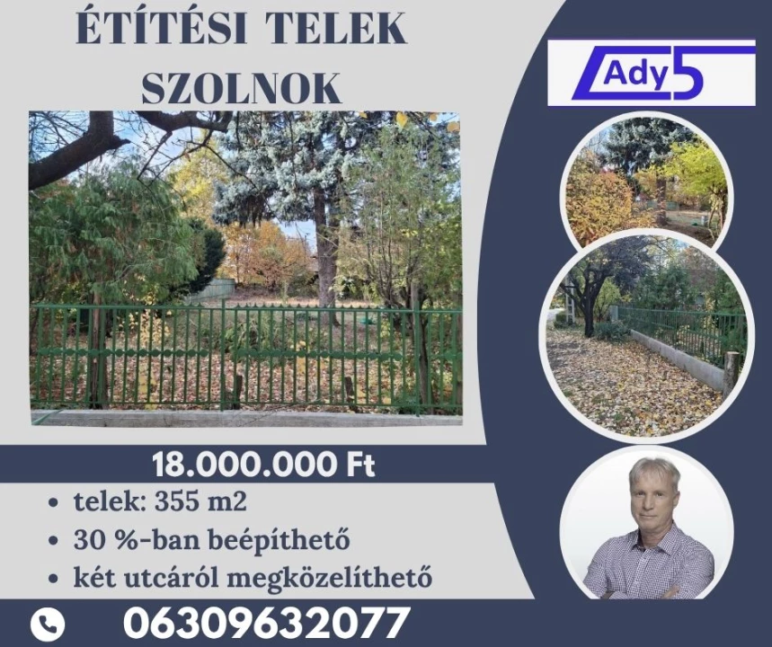 Eladó építési telek, Szolnok