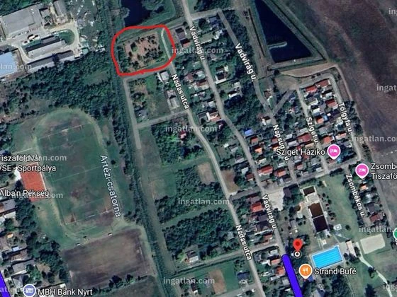 Eladó építési telek, Tiszaföldvár