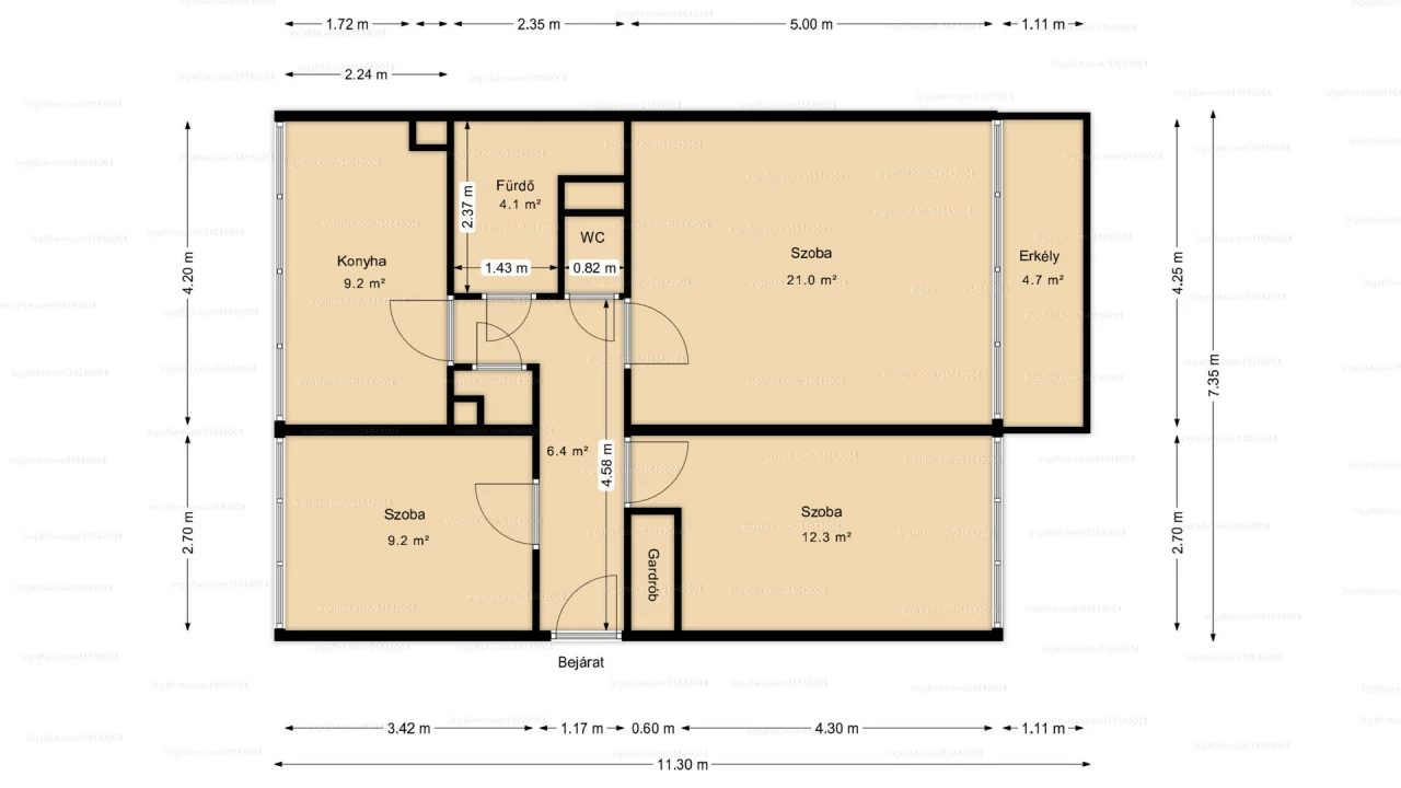 For sale condominium, Debrecen