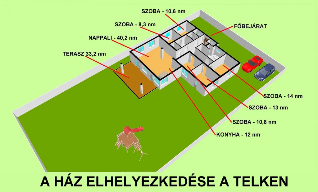 Szigetszentmiklós, Bucka, 155 m²-es, 2 generációs, családi ház