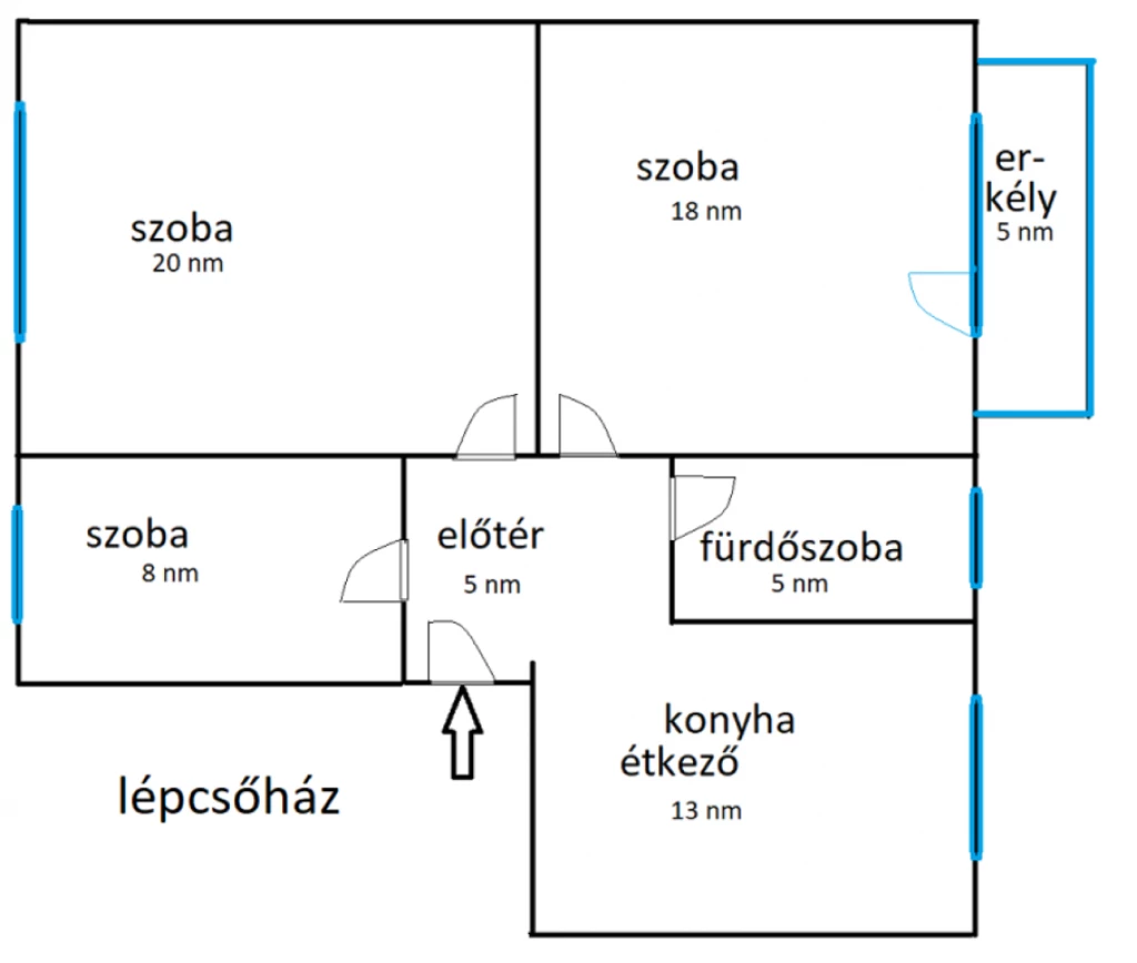 XIV. Kerület, Kerékgyártó utca, 69 m²-es, 1. emeleti, társasházi lakás