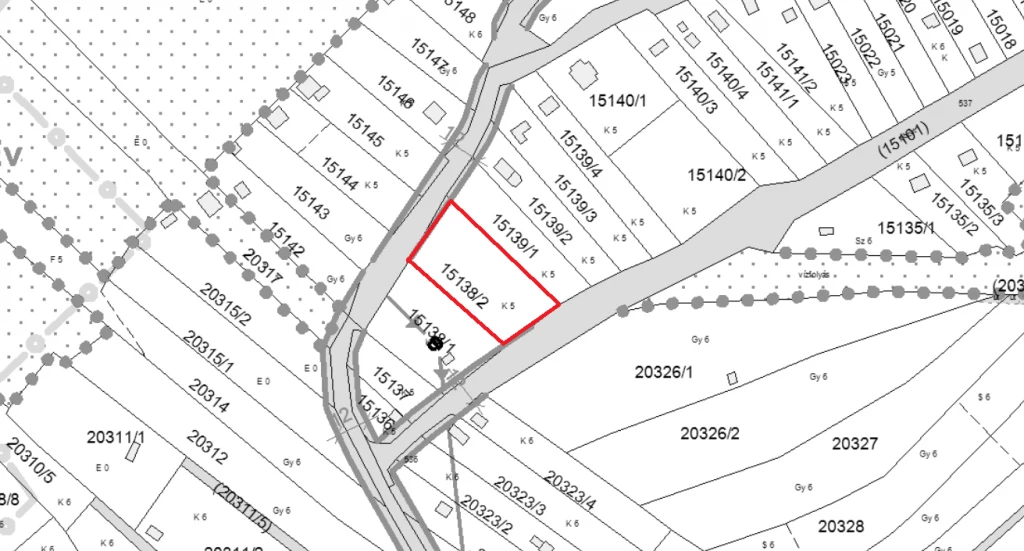 Vác, Felső nyulas utca, 1412 m²-es, telek