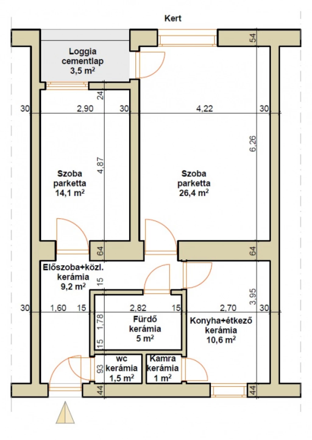 XIII. Kerület, Tüzér utca, 66 m²-es, 3. emeleti, társasházi lakás