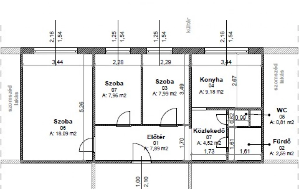 For sale condominium, Budapest XIX. kerület, Rákóczi  utcában