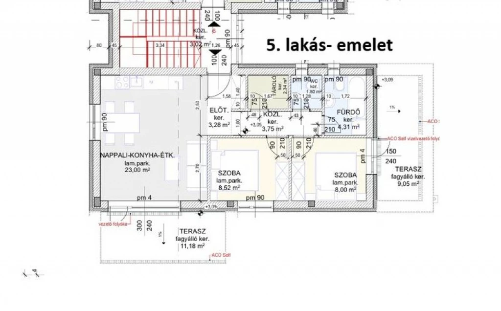 Hatvan, Városközpont mellett, 55 m²-es, társasházi lakás, 3 szobás