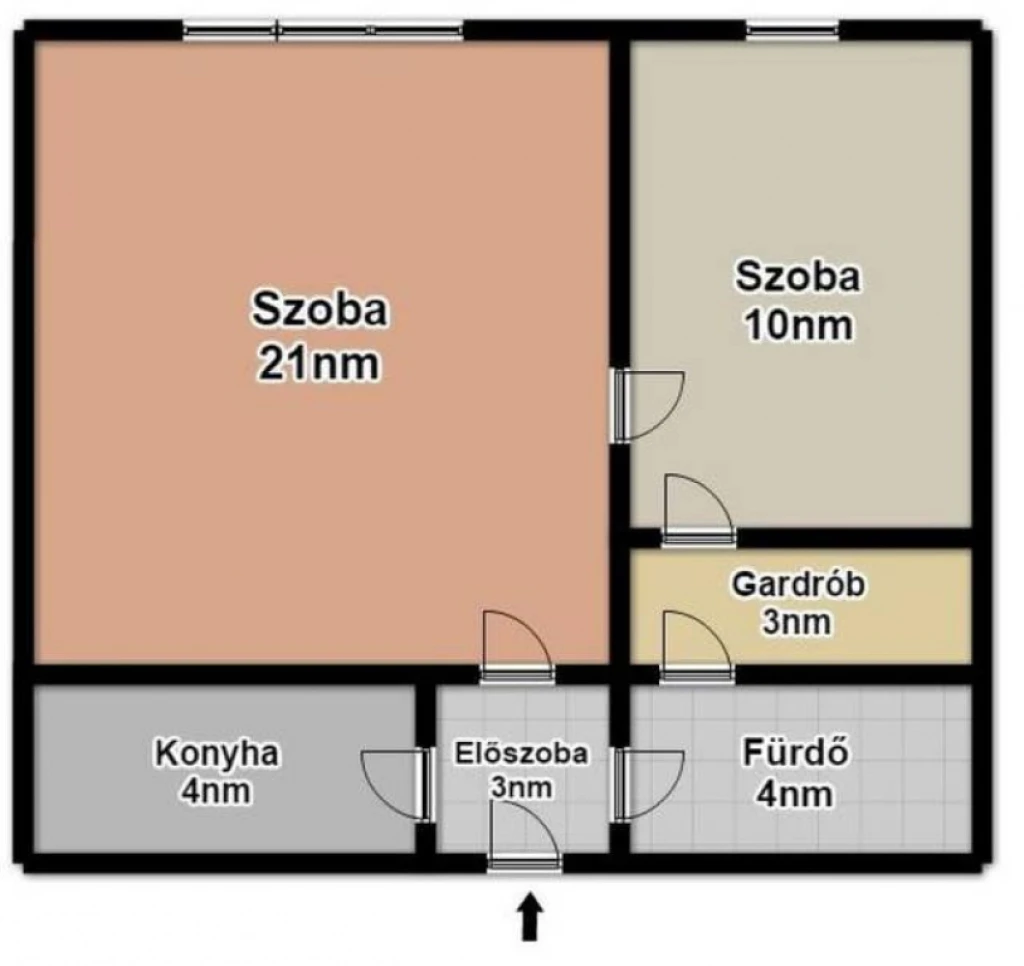 IV. Kerület, Pozsonyi utca, 46 m²-es, társasházi lakás, 2 szobás