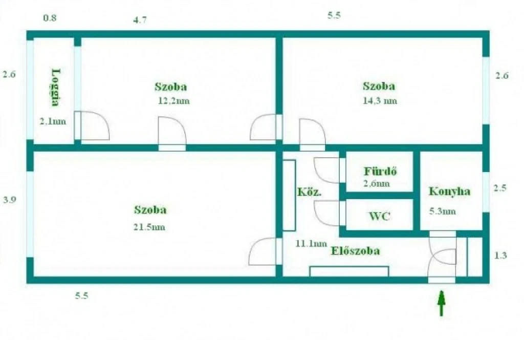 X. Kerület, Gyakorló utca, 68 m²-es, társasházi lakás, 3 szobás