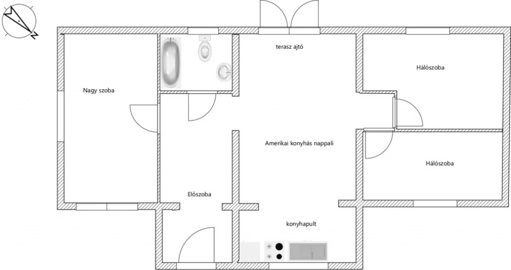 Érd, Fátyolvirág utca, 75 m²-es, családi ház, 3+1 szobás, felújított állapotú