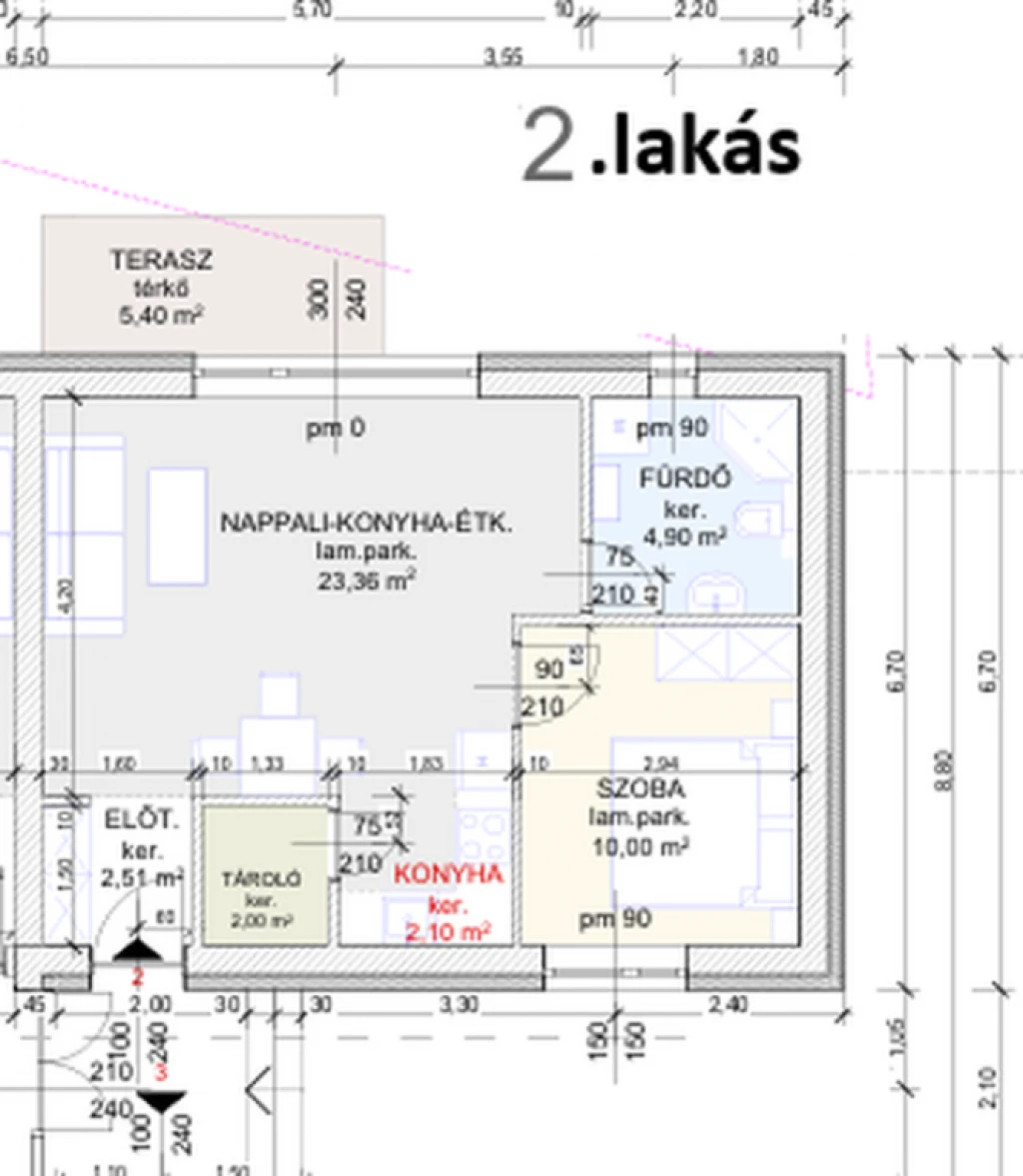 Hatvan, Géza fejedelem utca, 45 m²-es, társasházi lakás, 2 szobás