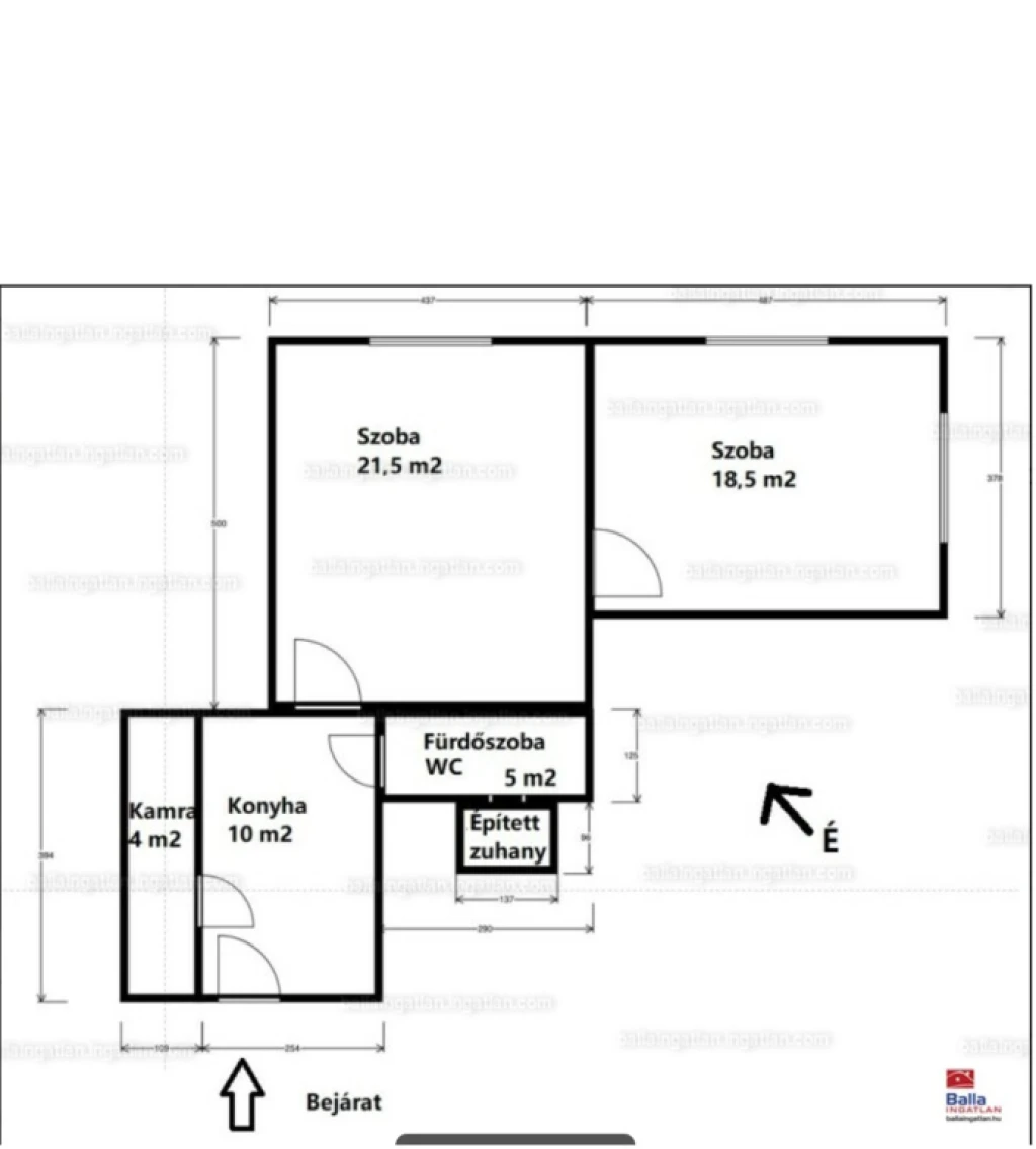 X. Kerület, Cserkesz utca, 59 m²-es, házrész, 2 szobás, jó állapotú