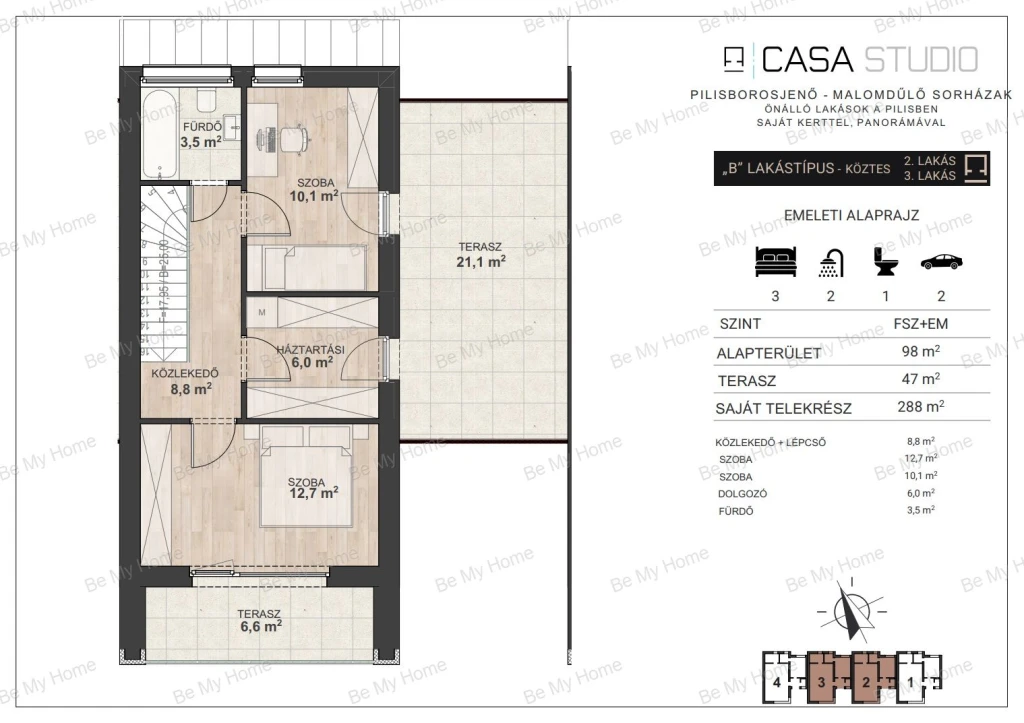 Újépítésű Sorházi Otthonok kertkapcsolattal Pilisborosjenőn, Malomdűlőn!