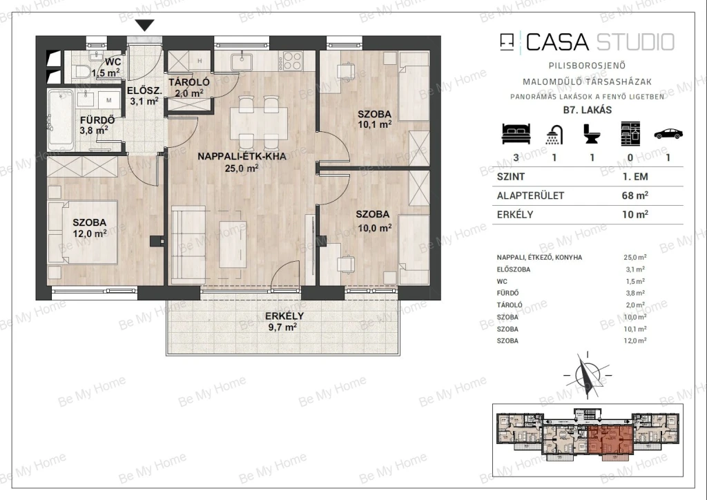 Eladó téglalakás, Pilisborosjenő, Malomdűlő