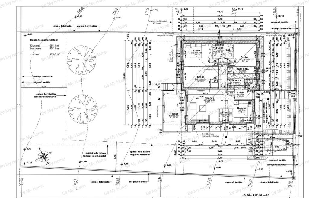 Csörögön nappali+3 hálószobás ház eladó