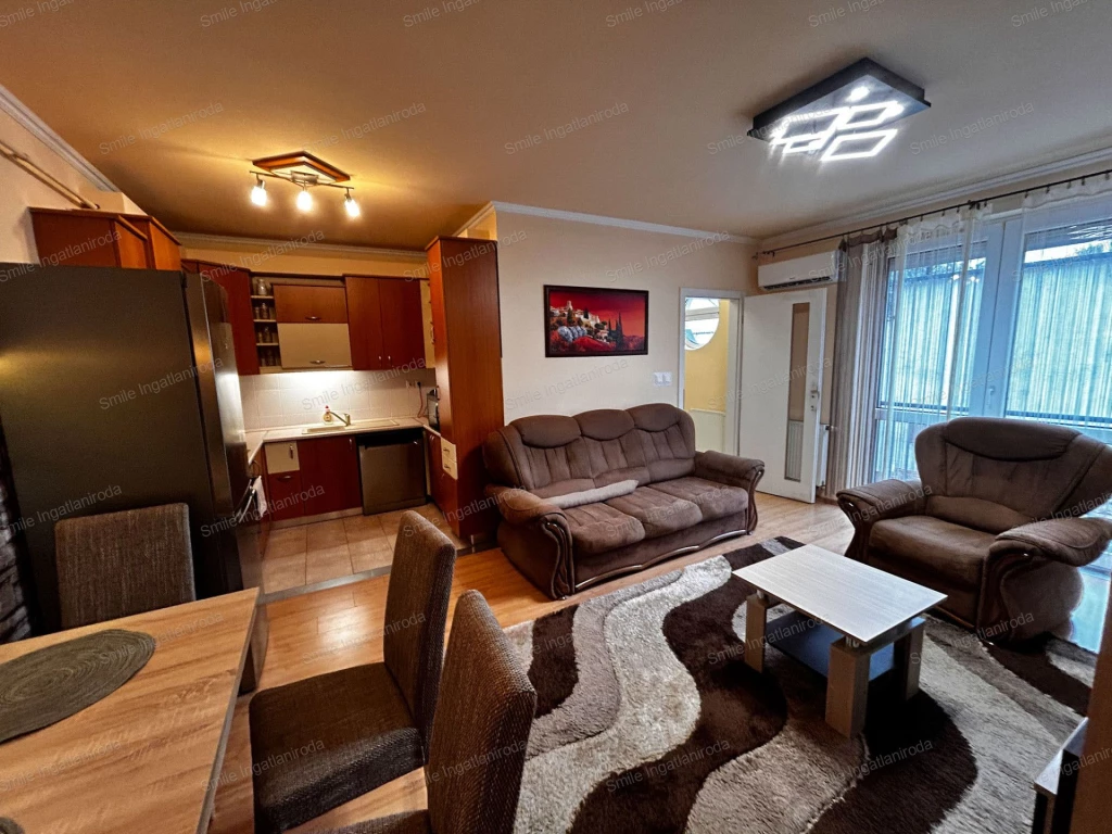 Nyíregyháza,  Bujtos utcán amerikaikonyhás-nappalis+2 szobás bútorozott lakás kiadó