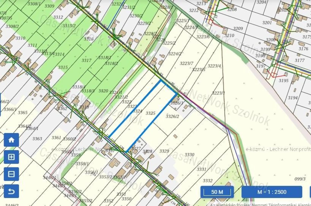 Eladó Tiszaföldváron egy építési 1849 m2-es telek.