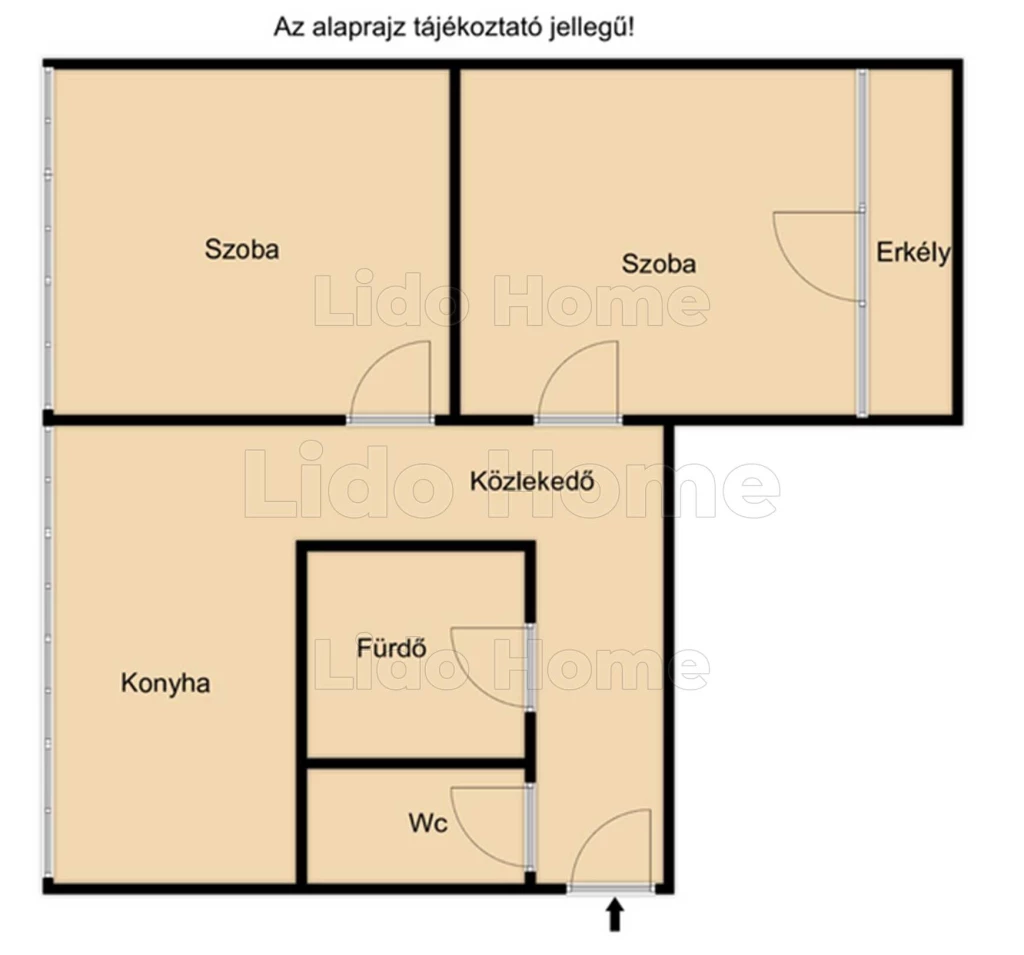 2. emeleti 2 szobás lakás a belvárosban!