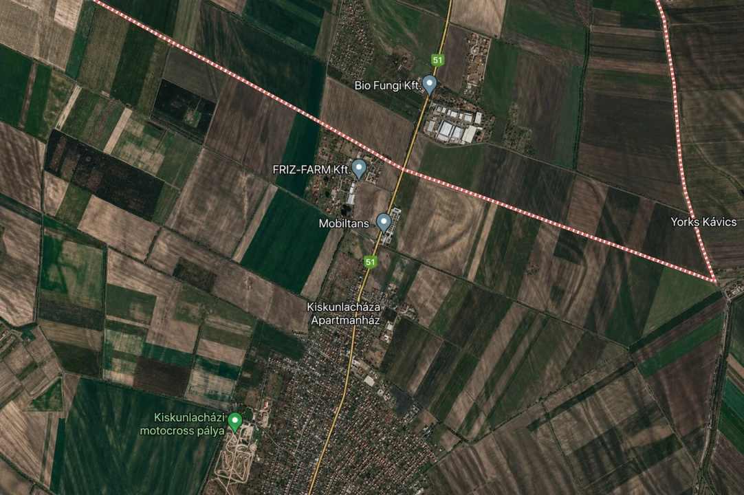Eladó ipari telek, Kiskunlacháza