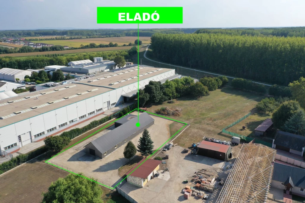 Kiadó 346 m2 ipari, keresk. épület, Győrladamér