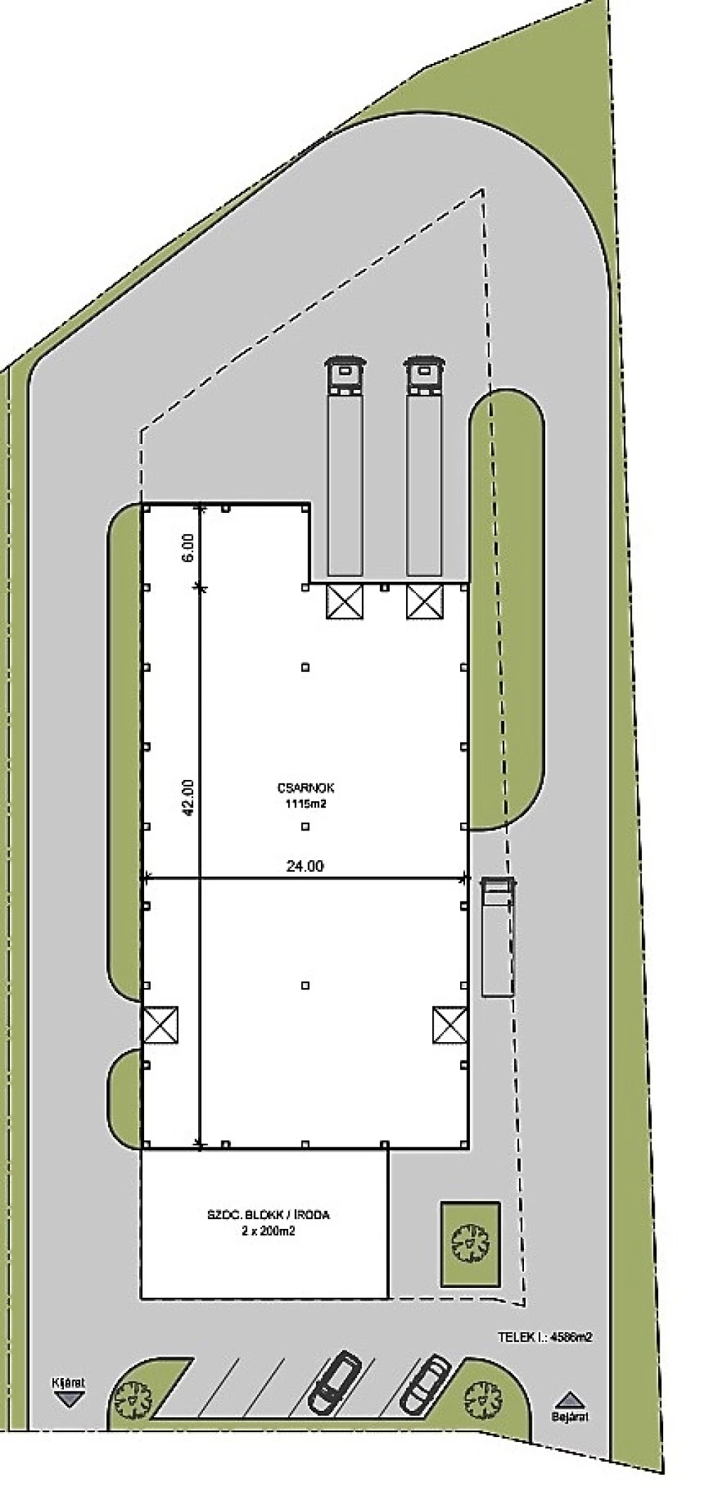 M1M85 csomópontjában IPARI, LOGISZTIKAI célra alkalmas 4586 m2-es telkek eladók.