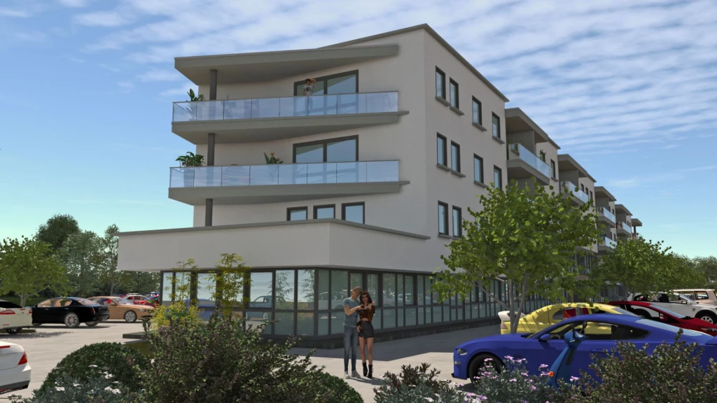 Győrben, a Pláza és Aldi szomszédségában földszinti 485m2 üzlethelység kiadó