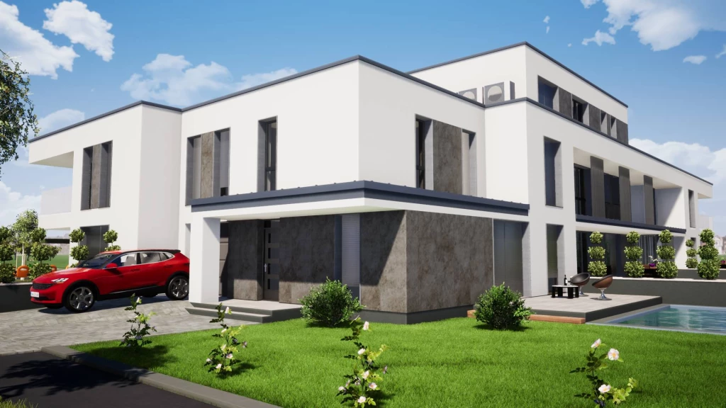 Eladó 159 m2 kétszintes, kertkapcsolatos tégla lakás, Győr- Révfalu