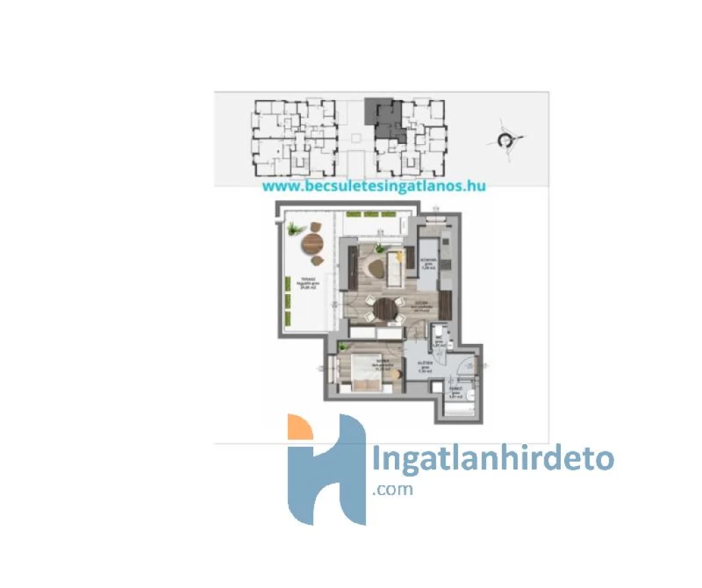 Eladó téglalakás, Zalaegerszeg, Belváros, Kerámia