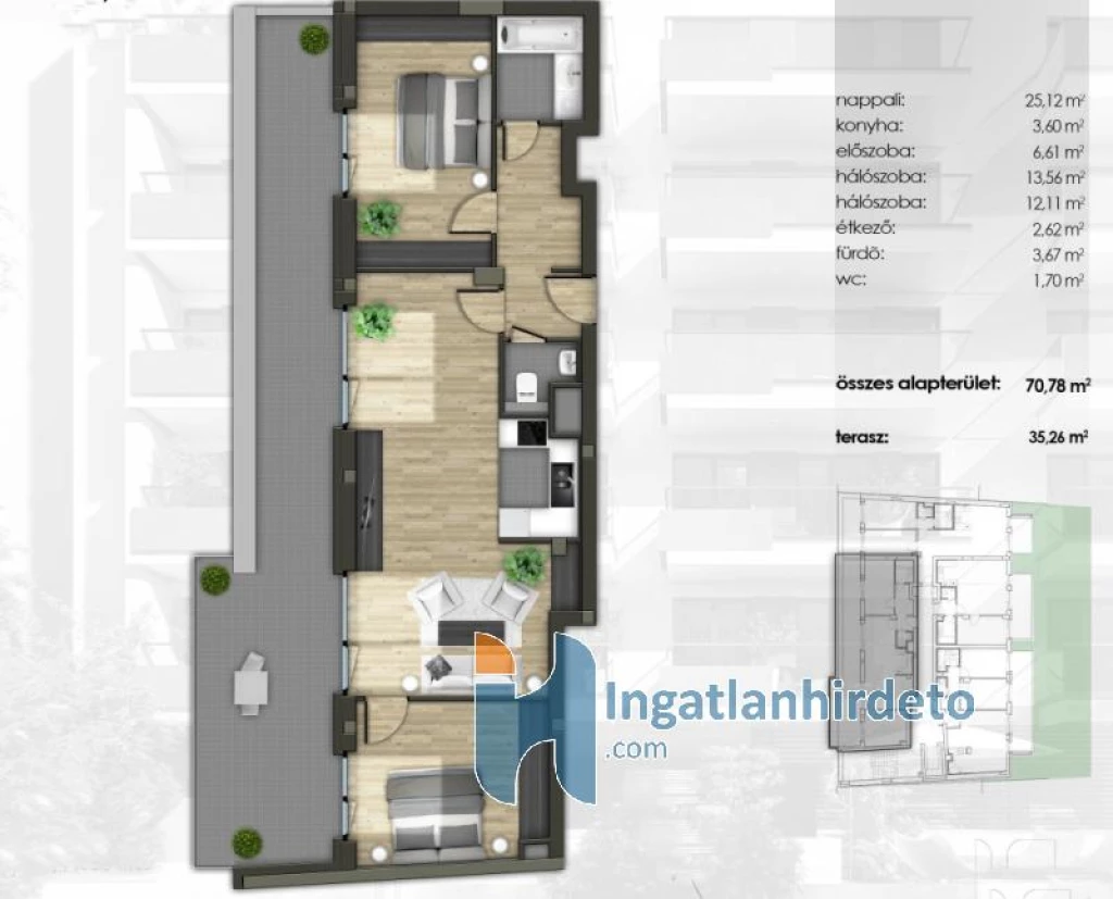 Eladó téglalakás, Budapest XIII. kerület, Angyalföld-Lőportáldűlő, Kassák Lajos utca