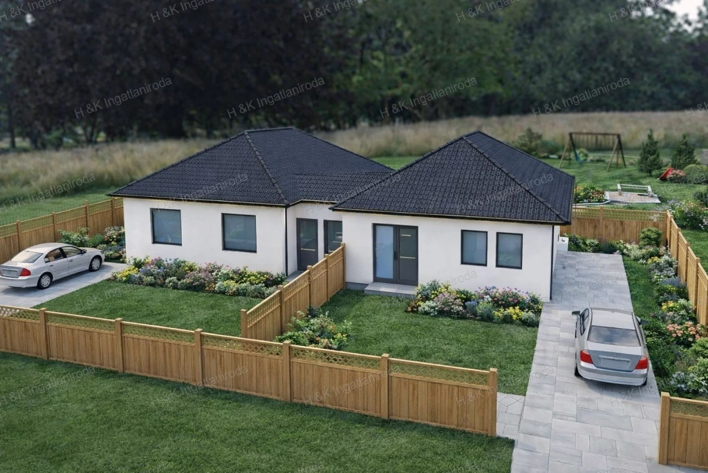 4641: ÚJ ÉPÍTÉSŰ, ENERGIATAKARÉKOS, csak a tárolókkal érintkező ikerház mindkét fele eladó Vácrátóton!