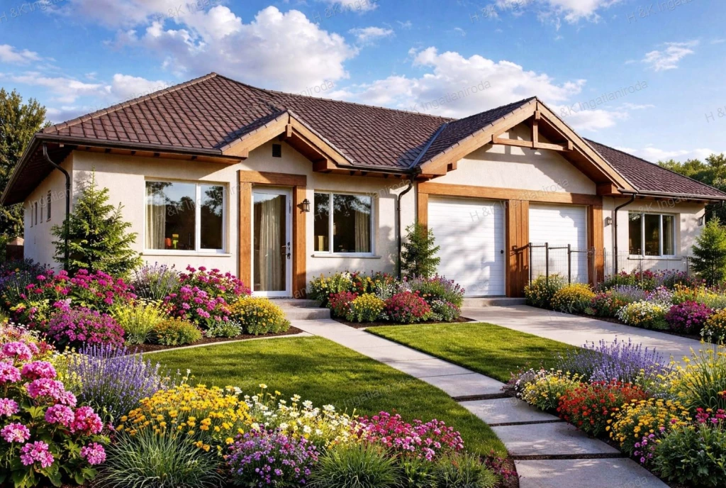 4666: Nappali + 4 szobás, nagy telekkel rendelkező ikerház eladó!!!