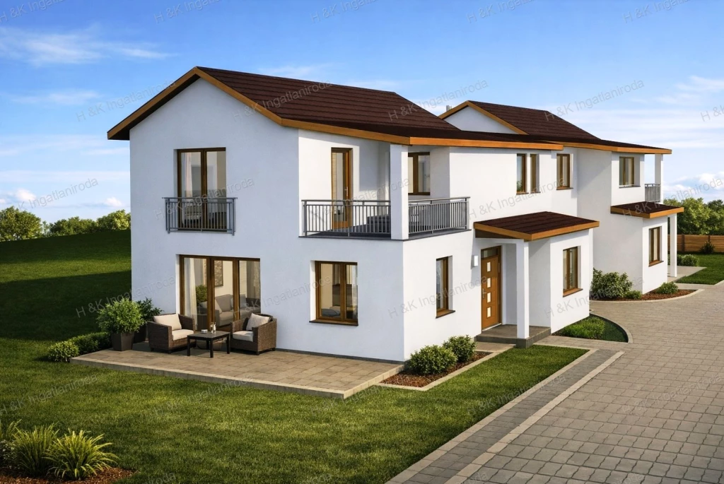 4671/1: Alsógöd, kertvárosi részén épülő ikerház mindkét fele eladó!!!