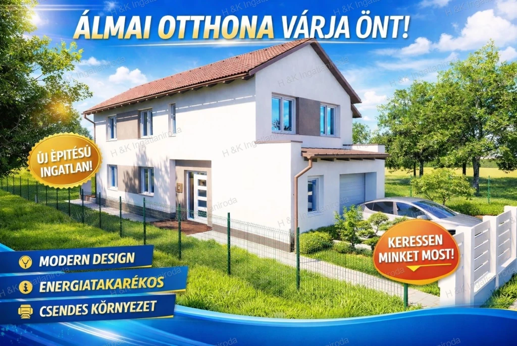 4673/1: Dupla-komfortos ikerházi lakás eladó Veresegyházán!