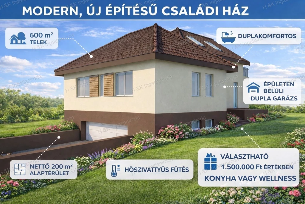 4677: Új építésű családi ház Cinkotán – exkluzív ajánlat